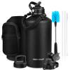 ABOTOCUP Gallon Water Bottle Insulated Keep Cold24H & Hot12H, Large 1 Water Bottle Gallon with Straw Lids&Paracord Handle, 128oz Water Bottle Double Wall Leak-proof BPA Free with Powder Coated view 1