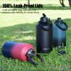 ABOTOCUP Gallon Water Bottle Insulated Keep Cold24H & Hot12H, Large 1 Water Bottle Gallon with Straw Lids&Paracord Handle, 128oz Water Bottle Double Wall Leak-proof BPA Free with Powder Coated view 4