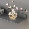 EMYJAY Floating Wall Shelves, Storage Shelf Floating Shelves Very Smooth No Burrs Card Edge Design Prevents Items from Falling Out (Color : Gray, Size : 100x22.5x7.5cm) view 2