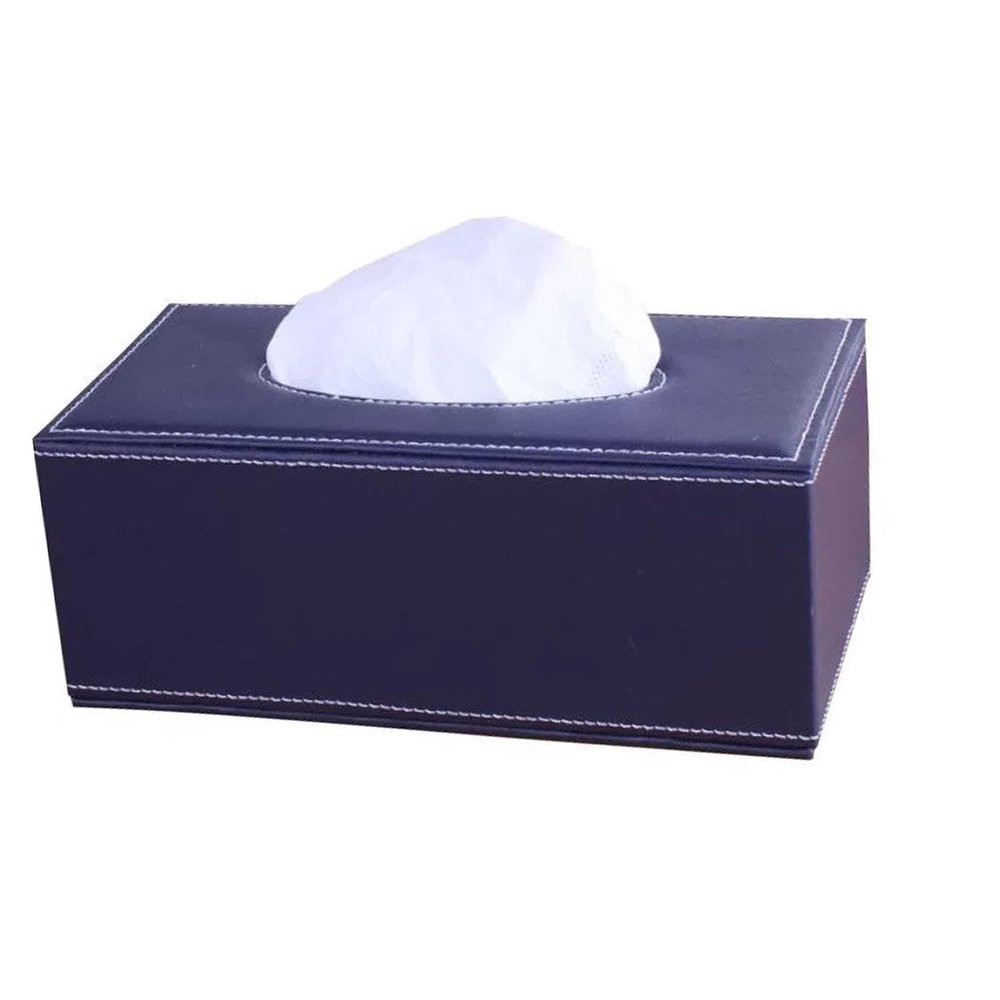 Leather Tissue Box Holder - Waterproof Tissue Box Cover Square, Modern Facial Paper Napkin Holder for Bathroom, Home, Office, Car Automotive Decor