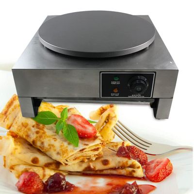 15.7" Commercial Electric Pancake Maker, 1500W Nonstick Single Crepe Making Pancake Machine, Built-in thermostat, safe and practical, for Pancakes, Eggs, Quesadillas