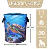 Sea Turtle Laundry Basket Animal Foldable Oxford Cloth Funny Tote Bag Laundry Hamper Clothes Storage Bucket Organizer For Bathroom/Laundry Storage/Bedroom 17.7x13.7 Inch view 2
