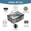 JarMax 16 oz Pint mason jar storage containers, Sturdy Canning Jar Storage Containers Holds 12 Pint Size Ball Mason Jars, Foldable Canning Organizer, Stackable Home Storage Box with Lid & Label holder view 3