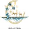 ALKANI Metal Wall Art Decoration Modern Home Art Sculpture Creative Metal Butterfly Wall Hanging Metal Deer Wall Decor for Bedroom Hotel Background Wall Decorations view 2