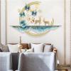 ALKANI Metal Wall Art Decoration Modern Home Art Sculpture Creative Metal Butterfly Wall Hanging Metal Deer Wall Decor for Bedroom Hotel Background Wall Decorations view 4