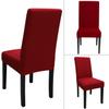 Keyroal Dining Room Chair Covers Set of 8, Stretch Solid Color Parsons Chair Slipcovers Spandex Removable Washable Kitchen Chair Protector Cover for Dining Room, Hotel, Ceremony(Red) view 3