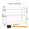 Desktop Bookshelf for Computer 3-Tier Wood Hutch Bookcase Organizer Dorm Desk Bookshelf for Home Office Dorm Furniture view 2