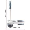 Toilet Brush Toilet Brush Holder Household Wall-Mounted Toilet Brushs Bathroom Long Handle Toilet Cleaning Brush Modern Creative Toilet Bowl Brush Rack Bathroom Brush and Holder (Color : 1) view 2