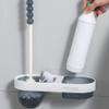 Toilet Brush Toilet Brush Holder Household Wall-Mounted Toilet Brushs Bathroom Long Handle Toilet Cleaning Brush Modern Creative Toilet Bowl Brush Rack Bathroom Brush and Holder (Color : 1) view 4