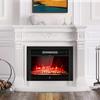 RELAX4LIFE 28.5 Electric Fireplace Inserts, Wall Mounted & in-Wall Recessed Fireplace Heater w/3 Flame Colors, 5 Adjustable Brightness, 8H Timer, Remote Control, 750W/1500W Indoor Fireplace Insert view 2