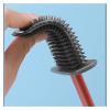 MOOWI Toilet Brush Household Silicone Toilet Brush Multifunctional Toilet Brush Toilet Cleaning Brush Toilet Brush Holder Bathroom Brush and Holder (Color : Gray) view 3