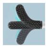 MOOWI Toilet Brush Toilet Brush Household No Dead Angle Wall-Mounted Set Toilet Silicone Toilet Brush with Base Toilet Cleaning Helper Bathroom Brush and Holder (Color : Black) view 3