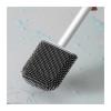 MOOWI Toilet Brush Toilet Brush Household No Dead Angle Wall-Mounted Set Toilet Silicone Toilet Brush with Base Toilet Cleaning Helper Bathroom Brush and Holder (Color : Black) view 4