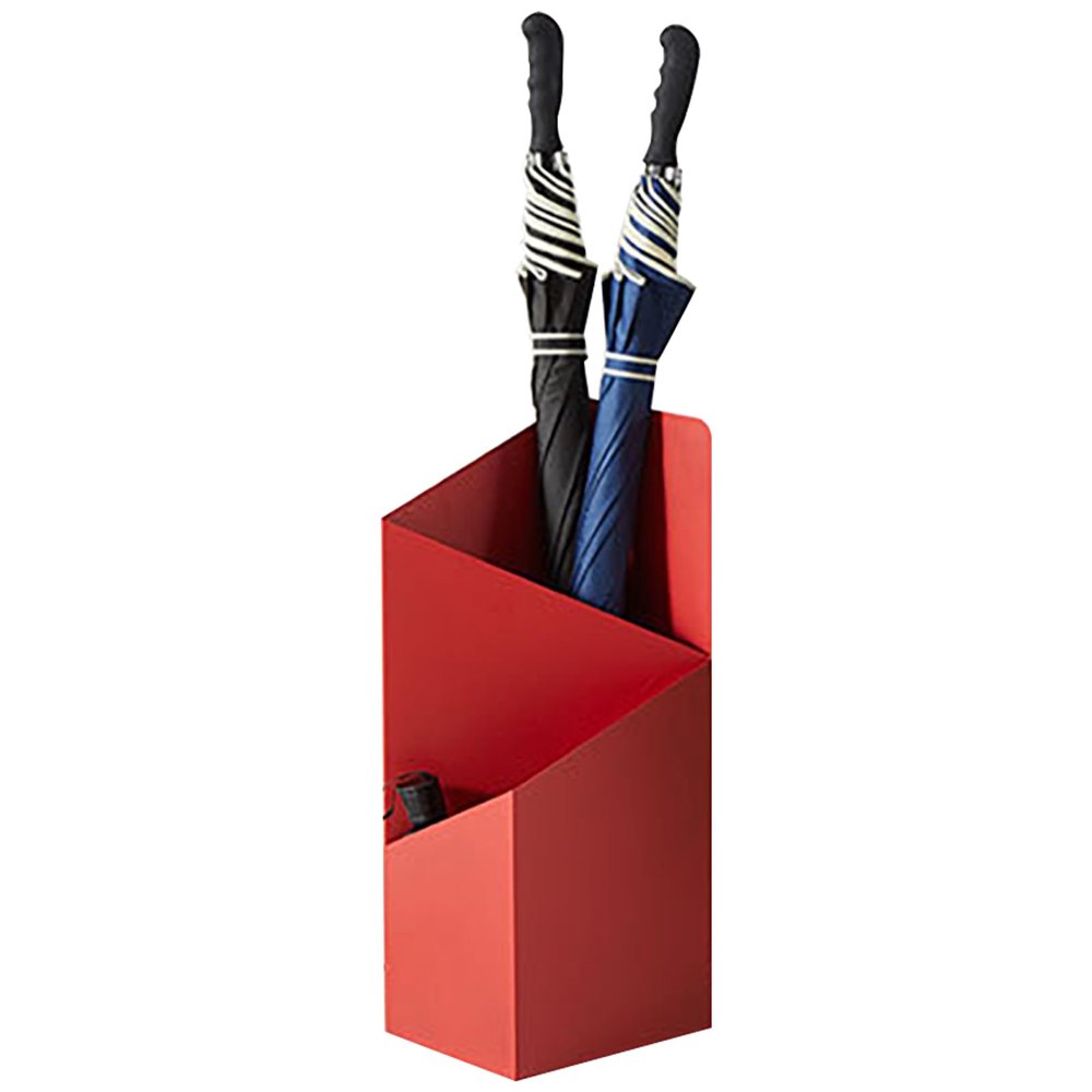 HUHJYUGE Umbrella Stand Rack Cane Holder, Umbrella Holder Indoor with Removable Water Tray, Modern Freestanding Umbrella Bucket for Entryway, for Canes Walking Stick Home (Red)