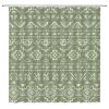 ABONAN Boho Geometric Shower Curtain Sage Green Modern Farmhouse Tribal Retro Western Aztec Abstract Mid Century Art Fabric Bathroom Curtains Decor Set with Hook(67" Wx70 H) view 1