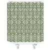 ABONAN Boho Geometric Shower Curtain Sage Green Modern Farmhouse Tribal Retro Western Aztec Abstract Mid Century Art Fabric Bathroom Curtains Decor Set with Hook(67" Wx70 H) view 3