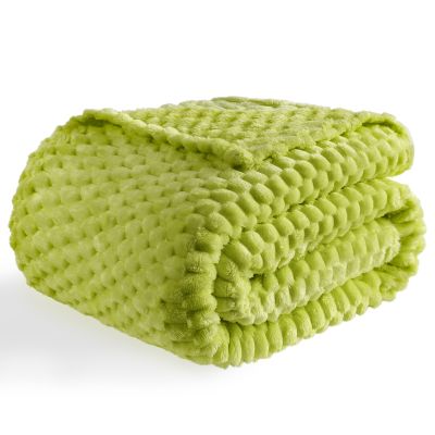 Bnuitland Fruit Green Flannel Throw Blanket (50X70 inches), 300 GSM Fleece Cozy Warm Soft Home Decor Lightweight Bed Sofa Blanket for Adults, Suitable for All Seasons.