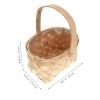 Handmade Rattan Storage Basket Handle Woven Portable Organizer Size Wicker Basket Home Decor view 2