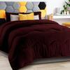 1 PC Wavy Stitching Comforter Lightweight Wine, Soft Breathable All Season King/Cal-King Size, Duvet Insert, Winter Warm Microfiber Down Alternative Quilt with Corner Tabs - 94x104 inch view 1