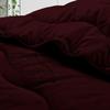 1 PC Wavy Stitching Comforter Lightweight Wine, Soft Breathable All Season King/Cal-King Size, Duvet Insert, Winter Warm Microfiber Down Alternative Quilt with Corner Tabs - 94x104 inch view 4