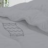 5 PC Wavy Stitching Comforter Lightweight Silver, Soft Breathable All Season Full/Queen Size, Duvet Insert, Winter Warm Microfiber Down Alternative Quilt with Corner Tabs - 90x90 inch view 4