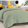 3 PC Wavy Stitching Comforter Lightweight Light Sage, Soft Breathable All Season Super King Size, Duvet Insert, Winter Warm Microfiber Down Alternative Quilt with Corner Tabs - 98x116 inch view 1