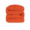 3 PC Wavy Stitching Comforter Lightweight Orange, Soft Breathable All Season Full/Queen Size, Duvet Insert, Winter Warm Microfiber Down Alternative Quilt with Corner Tabs - 90x90 inch view 3