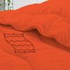 3 PC Wavy Stitching Comforter Lightweight Orange, Soft Breathable All Season Full/Queen Size, Duvet Insert, Winter Warm Microfiber Down Alternative Quilt with Corner Tabs - 90x90 inch view 4