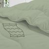 5 PC Wavy Stitching Comforter Lightweight Light Sage, Soft Breathable All Season Twin/TwinXL Size, Duvet Insert, Winter Warm Microfiber Down Alternative Quilt with Corner Tabs - 69x90 inch view 4