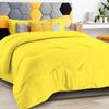5 PC Wavy Stitching Comforter Lightweight Yellow, Soft Breathable All Season King/Cal-King Size, Duvet Insert, Winter Warm Microfiber Down Alternative Quilt with Corner Tabs - 94x104 inch view 1