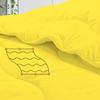 5 PC Wavy Stitching Comforter Lightweight Yellow, Soft Breathable All Season King/Cal-King Size, Duvet Insert, Winter Warm Microfiber Down Alternative Quilt with Corner Tabs - 94x104 inch view 4