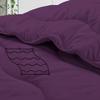 3 PC Wavy Stitching Comforter Lightweight Plum, Soft Breathable All Season Super King Size, Duvet Insert, Winter Warm Microfiber Down Alternative Quilt with Corner Tabs - 98x116 inch view 4