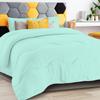 1 PC Wavy Stitching Comforter Lightweight Aqua Blue, Soft Breathable All Season Oversized Super King Size, Duvet Insert, Winter Warm Microfiber Down Alternative Quilt with Corner Tabs - 98x120 inch view 1