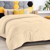 3 PC Wavy Stitching Comforter Lightweight Ivory, Soft Breathable All Season King/Cal-King Size, Duvet Insert, Winter Warm Microfiber Down Alternative Quilt with Corner Tabs - 94x104 inch view 1