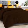 3 PC Wavy Stitching Comforter Lightweight Chocolate, Soft Breathable All Season King/Cal-King Size, Duvet Insert, Winter Warm Microfiber Down Alternative Quilt with Corner Tabs - 94x104 inch view 1