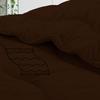 3 PC Wavy Stitching Comforter Lightweight Chocolate, Soft Breathable All Season King/Cal-King Size, Duvet Insert, Winter Warm Microfiber Down Alternative Quilt with Corner Tabs - 94x104 inch view 4