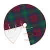 MIZIBAO Christmas Tree Skirt Clan Lindsay Maroon and Green Scottish Tartan Rustic Xmas Tree Skirts Mat Festive Decoration for Merry Christmas and New Year Holiday Party 48" view 4