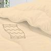 3 PC Wavy Stitching Comforter Lightweight Ivory, Soft Breathable All Season Oversized Super King Size, Duvet Insert, Winter Warm Microfiber Down Alternative Quilt with Corner Tabs - 98x120 inch view 4