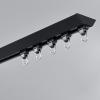 Curtain Track, Ceiling Curtain Track, Aluminium Ceiling Track For Curtains, Room Divider Curtain Rods, Curtain Track Ceiling Mount, Black Straight Curtain Track 2.5M (8.2FT) ( Color : Black , Size : 1 view 1