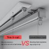 Curtain Track, Ceiling Curtain Track, Aluminium Ceiling Track For Curtains, Room Divider Curtain Rods, Curtain Track Ceiling Mount, Black Straight Curtain Track 2.5M (8.2FT) ( Color : Black , Size : 1 view 4