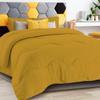 3 PC Wavy Stitching Comforter Lightweight Golden, Soft Breathable All Season King/Cal-King Size, Duvet Insert, Winter Warm Microfiber Down Alternative Quilt with Corner Tabs - 94x104 inch view 1
