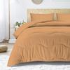 3 PC Wavy Stitching Comforter Lightweight Sand, Soft Breathable All Season Super King Size, Duvet Insert, Winter Warm Microfiber Down Alternative Quilt with Corner Tabs - 98x116 inch view 2