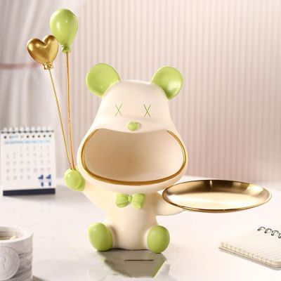 New Creative Violent Bear Living Room Ornaments Tv Stand Next to Cartoon Decoration Tray Housewarming New Home Gift Items