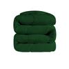 3 PC Wavy Stitching Comforter Lightweight Green, Soft Breathable All Season Twin/TwinXL Size, Duvet Insert, Winter Warm Microfiber Down Alternative Quilt with Corner Tabs - 69x90 inch view 3