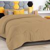 3 PC Wavy Stitching Comforter Lightweight Taupe, Soft Breathable All Season Twin/TwinXL Size, Duvet Insert, Winter Warm Microfiber Down Alternative Quilt with Corner Tabs - 69x90 inch view 1
