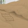 3 PC Wavy Stitching Comforter Lightweight Taupe, Soft Breathable All Season Twin/TwinXL Size, Duvet Insert, Winter Warm Microfiber Down Alternative Quilt with Corner Tabs - 69x90 inch view 4