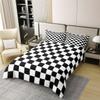 100% Natural Cotton Grid Duvet Cover Full, Black And White Checkered Bedding Set, Farmhouse Buffalo Plaid Comforter Cover for For Kids Teens Adults, Geometric Gingham Checkerboard Quilt Cover view 2