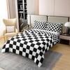 100% Natural Cotton Grid Duvet Cover Full, Black And White Checkered Bedding Set, Farmhouse Buffalo Plaid Comforter Cover for For Kids Teens Adults, Geometric Gingham Checkerboard Quilt Cover view 3