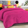 3 PC Wavy Stitching Comforter Lightweight Hot Pink, Soft Breathable All Season King/Cal-King Size, Duvet Insert, Winter Warm Microfiber Down Alternative Quilt with Corner Tabs - 94x104 inch view 1