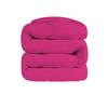 3 PC Wavy Stitching Comforter Lightweight Hot Pink, Soft Breathable All Season King/Cal-King Size, Duvet Insert, Winter Warm Microfiber Down Alternative Quilt with Corner Tabs - 94x104 inch view 3
